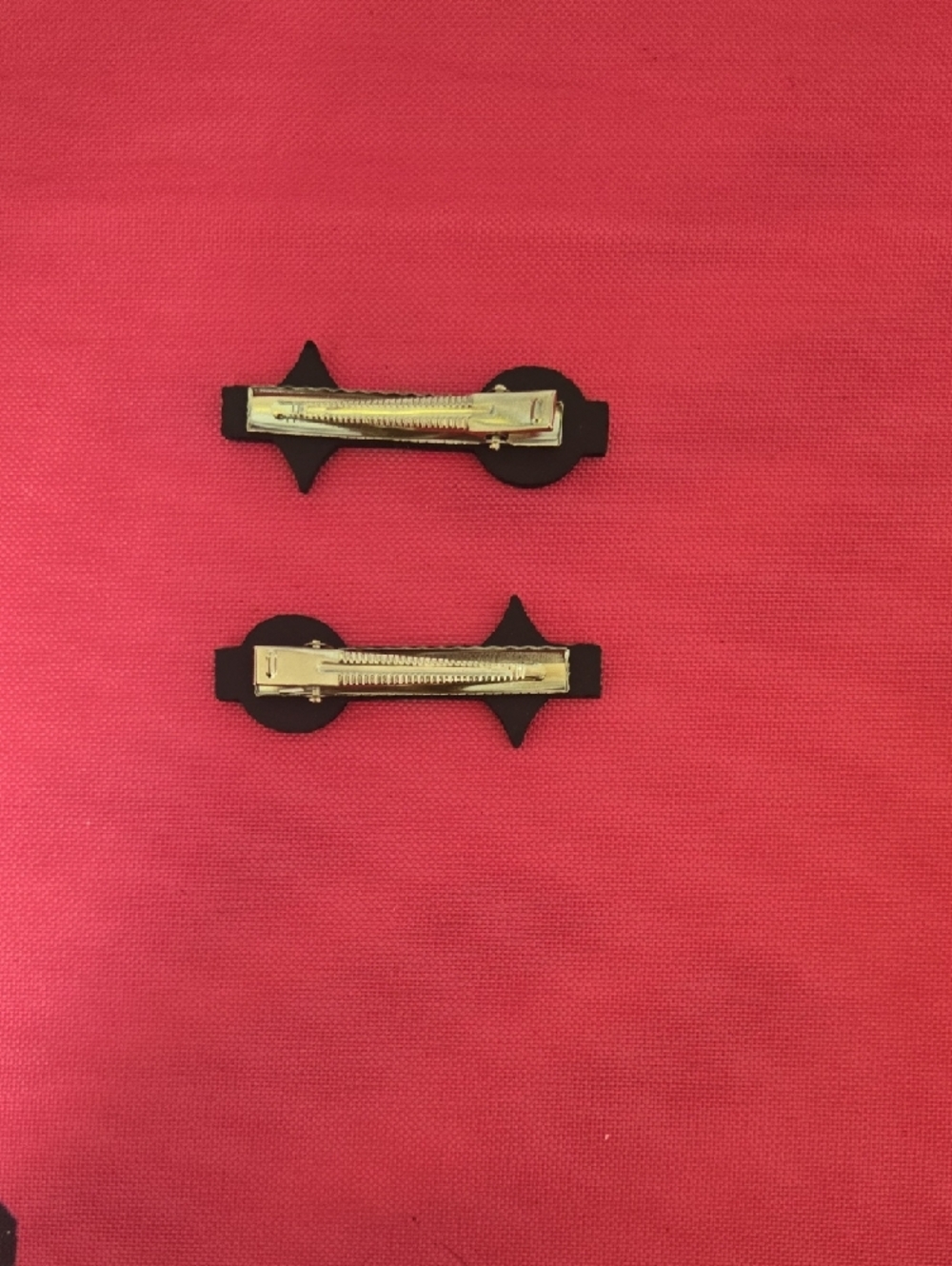 Monogrammed Brown Logo Hair Clips - Pair - Picture 2 of 2